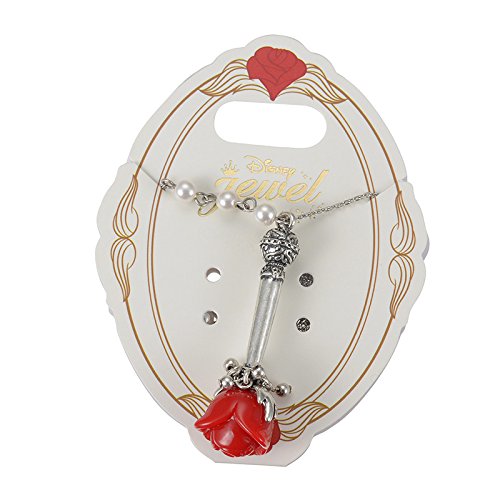 Disney Store Kráska a zviera: Perlový náhrdelník s ružou