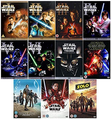 Hviezdne vojny: Komplet zbierka filmov na DVD (po anglicky)